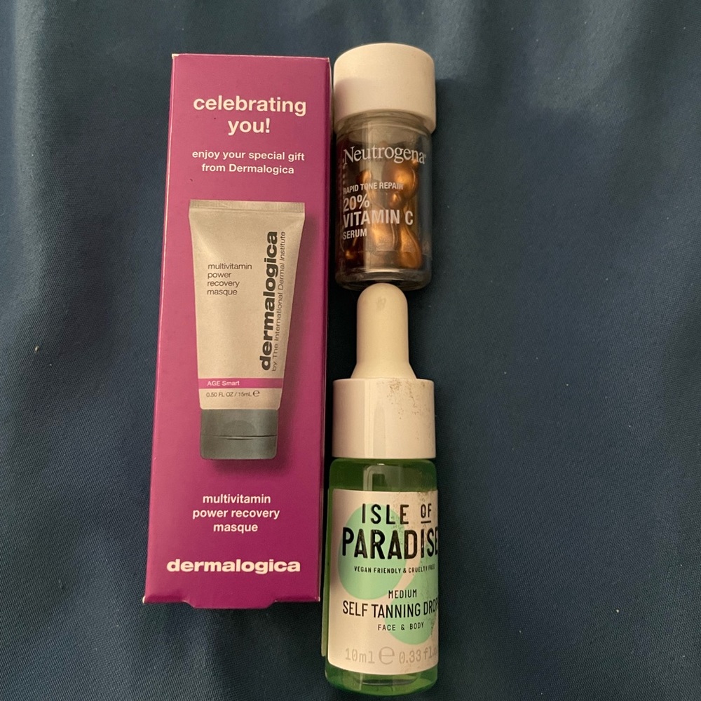 Skincare bundle (dermologica, isle of paradise, neutrogena)